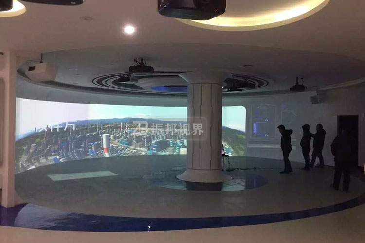 企業多媒體展館弧幕投影